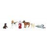 SceneScapes(TM) Dogs -- With Fire Hydrant pkg(6), O, Bachmann Industries 33158