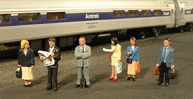 Standing Platform Passengers - SceneScapes(TM) -- pkg(6), O, Bachmann Industries 33160
