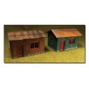 2 Wooden Cottages -- Laser-Cut Wood Kit pkg(2), HO, Bachmann Industries 39101