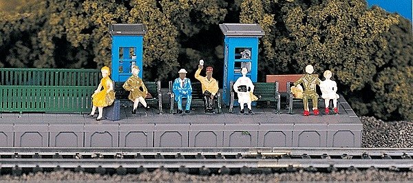 Sitting Passengers pkg(6), HO, Bachmann Industries 42342