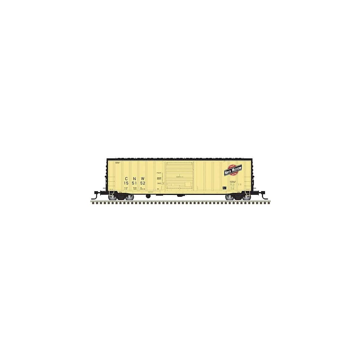 ACF 50′ Precision Design Rib-Side Boxcar - Ready to Run - Master(R) -- Chicago & Nort, N, Atlas Model Railroad Co. 50006357