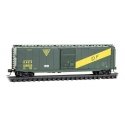 50′ Single-Door Boxcar - Ready to Run -- General American-Evans Corporation 100022 (green, ye, N, Micro Trains Line 3100590