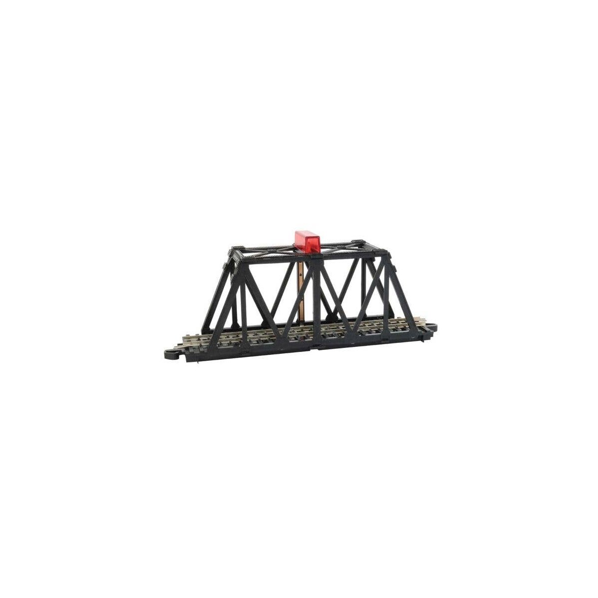 Through-Truss Bridge with Blinking Light -- With E-Z Track Straight Section, N, Bachmann Industries 44873