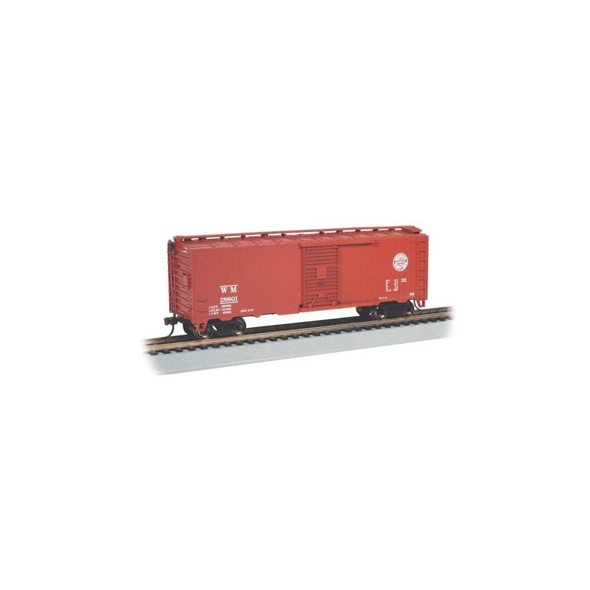 Steam-Era 40′ Steel Boxcar - Ready to Run - Silver Series(R) -- Western Maryland 28801 (Boxc, HO, Bachmann Industries 15015