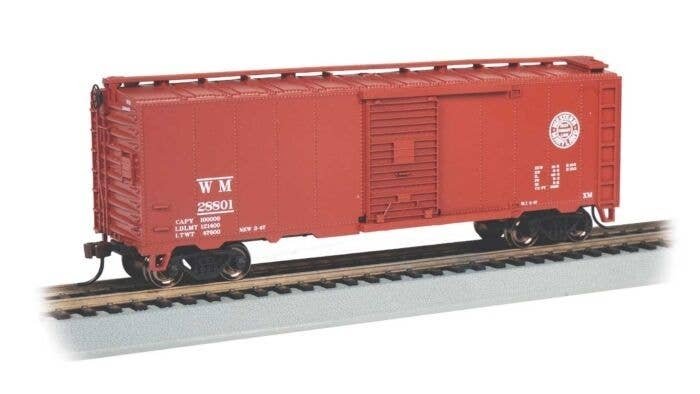 Steam-Era 40′ Steel Boxcar - Ready to Run - Silver Series(R) -- Western Maryland 28801 (Boxc, HO, Bachmann Industries 15015
