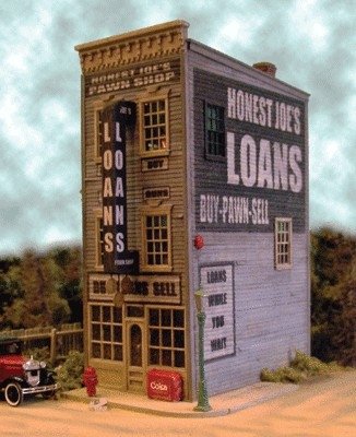 Honest Joe`s Pawn & Loan -- Kit - 4 x 5` 10.1 x 12.7cm, HO, Bar Mills LLC 442