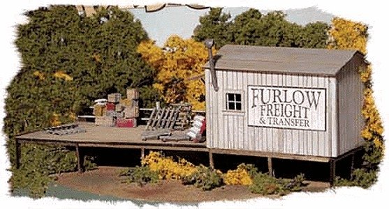 Furlow Freight & Transfer -- Laser-Cut Wood Kit - 6 x 2-1/2′ 15.2 x 6.4cm, HO, Bar Mills LLC 712