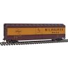 Boxcar - Ready to Run -- Milwaukee Road 16496 (Boxcar Red,yellow), HO, WalthersTrainline 1405