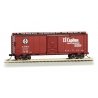 40′ Steel Boxcar - Ready to Run -- Santa Fe 140721 (Boxcar Red Map Scheme, El Capitan Slogan, HO, Bachmann Industries 16506