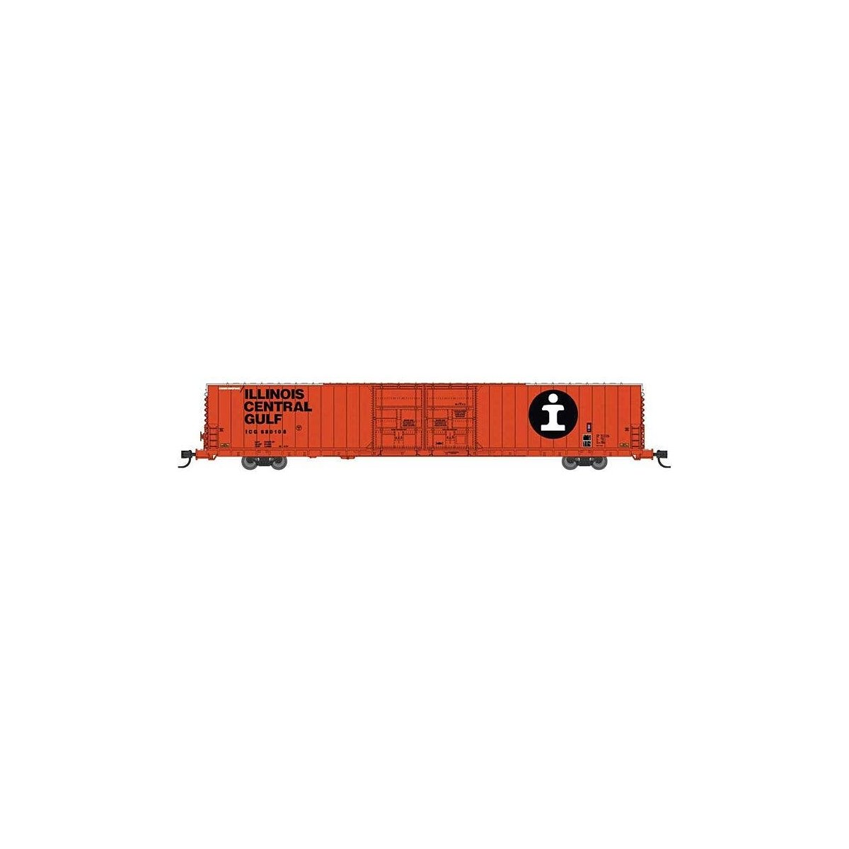 Pullman-Standard 86′ Auto Parts Double-Door Boxcar - Ready to Run -- Illinois Central Gulf 680108 (, N, Bluford Shops 86780