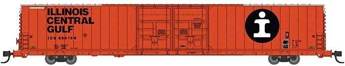 Pullman-Standard 86′ Auto Parts Double-Door Boxcar - Ready to Run -- Illinois Central Gulf 680108 (, N, Bluford Shops 86780