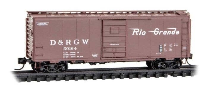 40′ Single-Door Boxcar - Ready to Run -- Denver & Rio Grande Western 50164 (Boxcar Red, Flyin, N, Micro Trains Line 2000537
