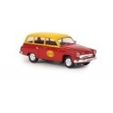 1956-1965 Wartburg 311 Station Wagon - Assembled -- Minol (red, yellow, German Lettering), HO, Brekina Automodelle 27187