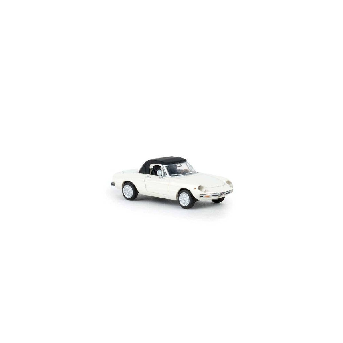 1969-1982 Alfa Romeo Spider Fastback - Assembled -- Yellow, Black, HO, Brekina Automodelle 29605