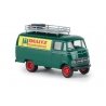 1956-1968 Mercedes-Benz L 319 Kasten Cargo Van - Assembled -- Deutz Kundendienst (green, yellow, red, German Lettering), HO, Bre