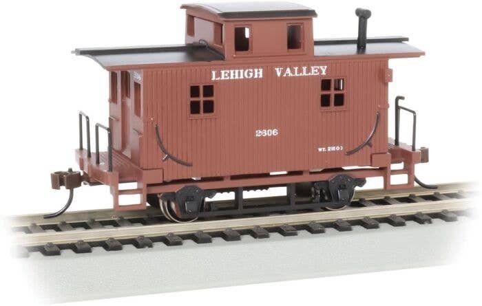 4-Wheel Wood Bobber Caboose - Ready to Run - Silver Series(R) -- Lehigh Valley, HO, Bachmann Industries 18405