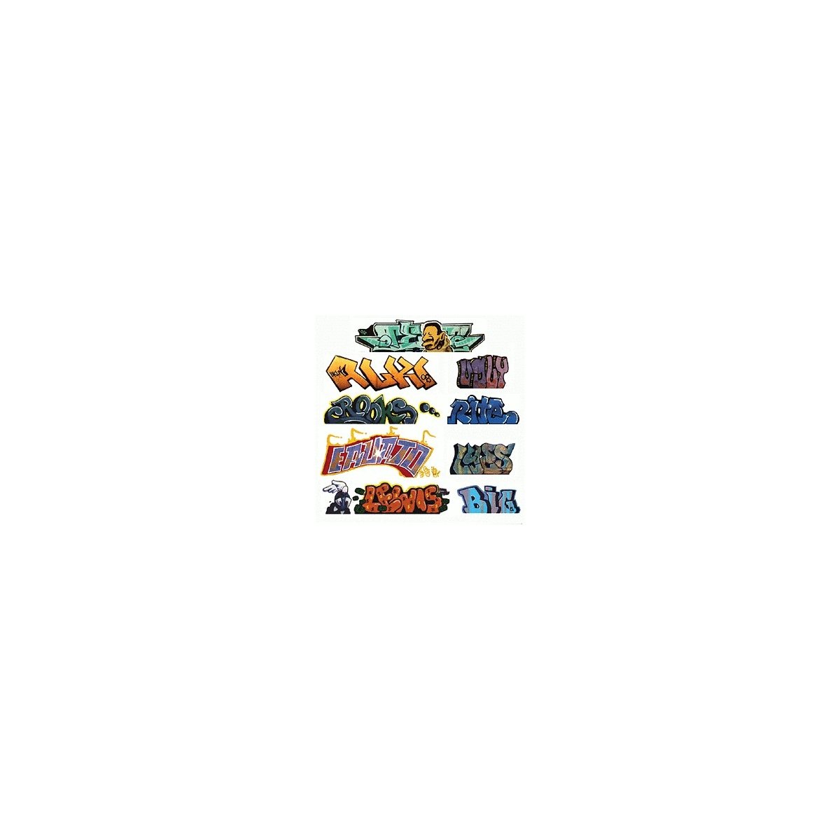 Mega Set Modern `Tagger` Graffiti Decals -- 2 pkg(9), N, Blair Line 1245