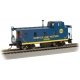Slanted Offset-Cupola Caboose - Ready to Run -- Norfolk & Western 562832 (blue, yellow), HO, Bachmann Industries 14003