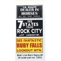 Barn Sign Decals -- Set 2 - Dealer In Horses, See Ruby Falls, See Rock City, N, Blair Line 1251