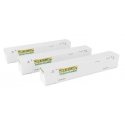 53′ Singamas Corrugated Side Container - 3-Pack -- JB Hunt, HO, Walthers SceneMaster 18504