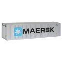 40′ Hi Cube Corrugated Container w/Flat Roof - Assembled -- Maersk, HO, Walthers SceneMaster 8201