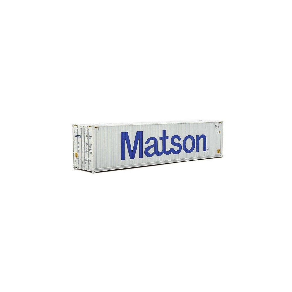 40′ Hi-Cube Corrugated-Side Container - Assembled -- Matson (gray, blue), HO, Walthers SceneMaster 8263