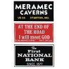 Barn Sign Decals -- Set 3 - Meramec Caverns, Will Meet God, First National Bank, HO, Blair Line 2252