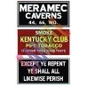Barn Sign Decals -- Set 4 - Meramac Caverns, Except Ye Repent, Kentucky Club, HO, Blair Line 2253