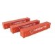 53′ Singamas Corrugated Side Container - 3-Pack -- Canadian Tire, HO, Walthers SceneMaster 18500