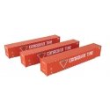 53′ Singamas Corrugated Side Container - 3-Pack -- Canadian Tire, HO, Walthers SceneMaster 18500