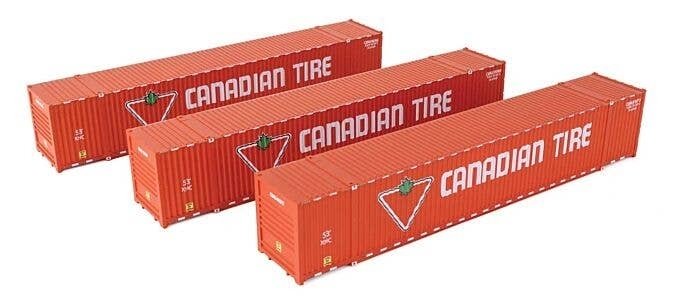 53′ Singamas Corrugated Side Container - 3-Pack -- Canadian Tire, HO, Walthers SceneMaster 18500