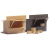 2 Stands/Market Stalls w/Crates -- Kit, HO, Busch Gmbh & Co Kg 1055