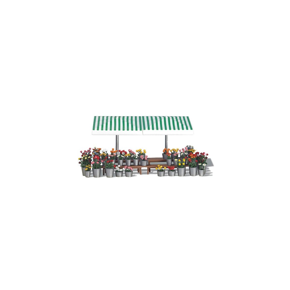 Flower Marketstand - Kit, HO, Busch Gmbh & Co Kg 1072