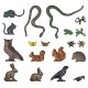 Small Animal Set -- Various Small Animals, HO, Busch Gmbh & Co Kg 1153