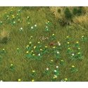 Dandelion Patch - Kit -- 60 White & 60 Yellow 5-13/16 x 4-1/8′ 14.8 x 10.5cm, HO, Busch Gmbh & Co Kg 1220