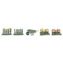 Tulips & Oxeye Daisies w/Wheelbarrow - Kit, HO, Busch Gmbh & Co Kg 1231