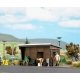 Wood Bus Shelter -- Kit - 2-5/16 x 1-3/4 x 1-3/8′ 5.9 x 4.4 x 3.5cm, HO, Busch Gmbh & Co Kg 1458