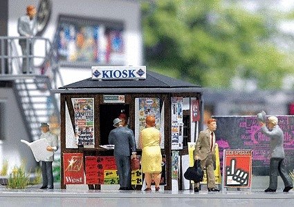 Kiosk Kit -- 3.7 x 3.7 x 3.5cm, HO, Busch Gmbh & Co Kg 1494