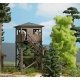Observation Tower -- Laser-Cut Wood Kit - 2-3/16 x 2-3/16 x 3-13/16′ 5.5 x 5.5 x 9.7cm, HO, Busch Gmbh & Co Kg 1585