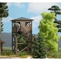 Observation Tower -- Laser-Cut Wood Kit - 2-3/16 x 2-3/16 x 3-13/16′ 5.5 x 5.5 x 9.7cm, HO, Busch Gmbh & Co Kg 1585
