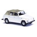 1970 Volkswagen Thing (181 Courier Wagon) - Assembled -- Top Up (white, olive), HO, Busch Gmbh & Co Kg 52700