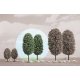 Deciduous Trees -- 3-15/16′ 10cm Tall pkg(2), ALL, Busch Gmbh & Co Kg 6053
