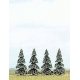 Pine Trees -- 2-3/16′ 5.5cm pkg(4), ALL, Busch Gmbh & Co Kg 6100