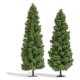 Larch Trees -- 7-1/4 and 7-7/8′ 18.5 and 20cm pkg(2), HO, Busch Gmbh & Co Kg 6124
