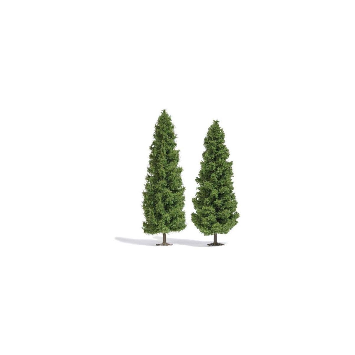 Larch Trees -- 7-1/4 and 7-7/8′ 18.5 and 20cm pkg(2), HO, Busch Gmbh & Co Kg 6124