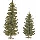 Spruce Trees pkg(2) -- 3-5/8 x 4-13/16′ 90 & 120mm Tall, HO, Busch Gmbh & Co Kg 6133