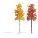 Sycamore & Birch Trees -- 1 of Each, 6-1/2′ 16.5cm Tall, HO, Busch Gmbh & Co Kg 6794