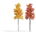 Sycamore & Birch Trees -- 1 of Each, 6-1/2′ 16.5cm Tall, HO, Busch Gmbh & Co Kg 6794