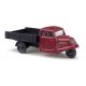 1935 Tempo Dreirad Pickup Truck - Economy - Assembled -- Red, Black, HO, Busch Gmbh & Co Kg 89103