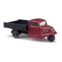 1935 Tempo Dreirad Pickup Truck - Economy - Assembled -- Red, Black, HO, Busch Gmbh & Co Kg 89103